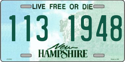 NH license plate 1131948