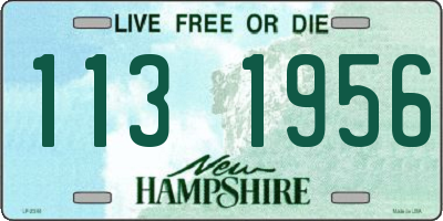NH license plate 1131956