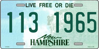 NH license plate 1131965