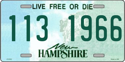 NH license plate 1131966