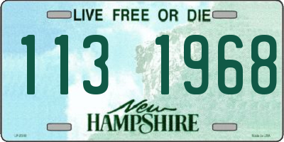 NH license plate 1131968