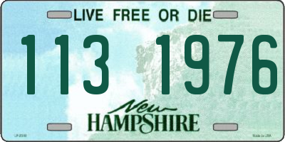 NH license plate 1131976