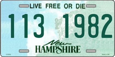 NH license plate 1131982