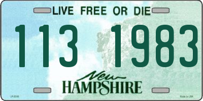 NH license plate 1131983