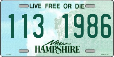 NH license plate 1131986