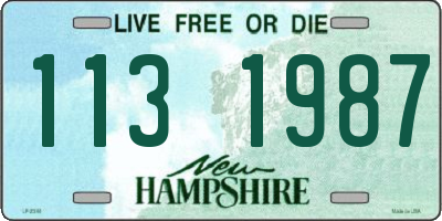 NH license plate 1131987