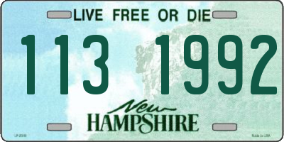 NH license plate 1131992