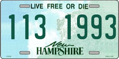 NH license plate 1131993