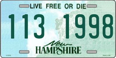 NH license plate 1131998