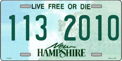 NH license plate 1132010