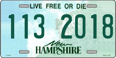 NH license plate 1132018