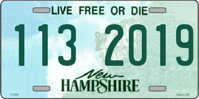 NH license plate 1132019