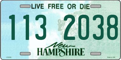 NH license plate 1132038