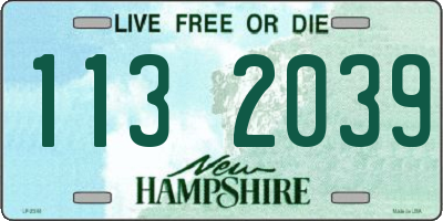 NH license plate 1132039