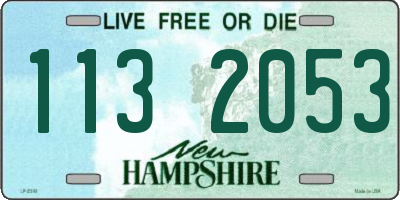 NH license plate 1132053