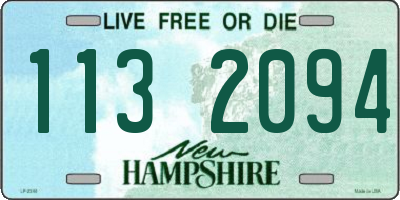 NH license plate 1132094
