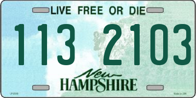 NH license plate 1132103