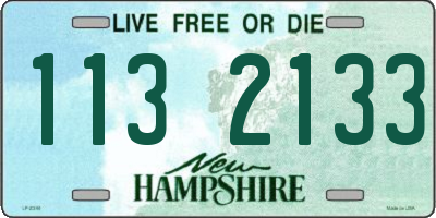 NH license plate 1132133