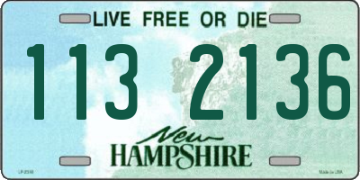 NH license plate 1132136