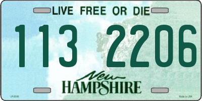 NH license plate 1132206