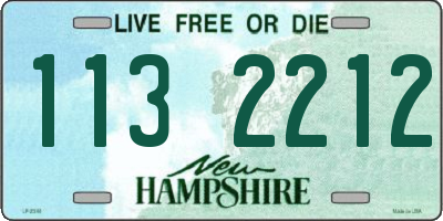 NH license plate 1132212