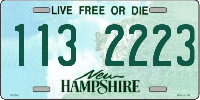 NH license plate 1132223