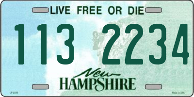 NH license plate 1132234