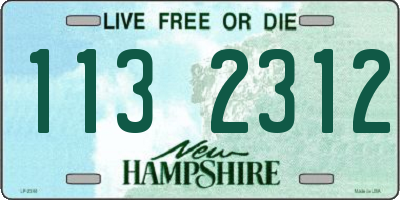 NH license plate 1132312