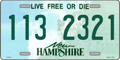 NH license plate 1132321