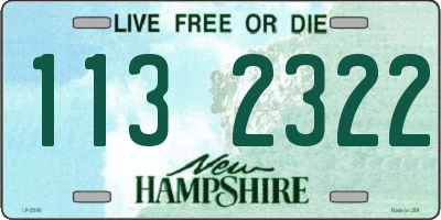 NH license plate 1132322