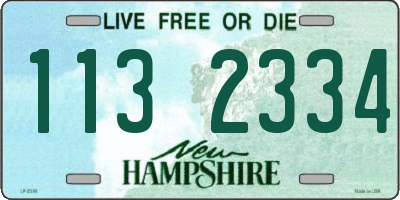 NH license plate 1132334