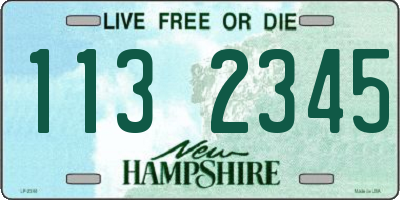 NH license plate 1132345