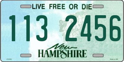 NH license plate 1132456