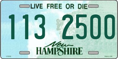 NH license plate 1132500