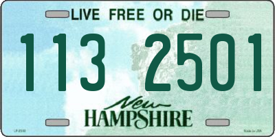 NH license plate 1132501