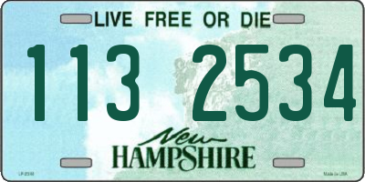 NH license plate 1132534