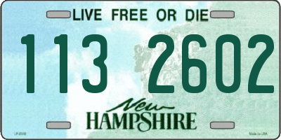 NH license plate 1132602