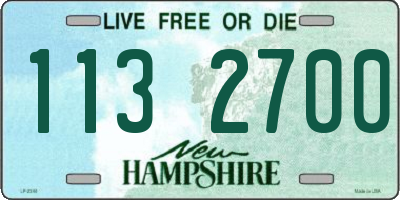 NH license plate 1132700