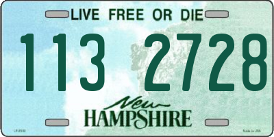 NH license plate 1132728