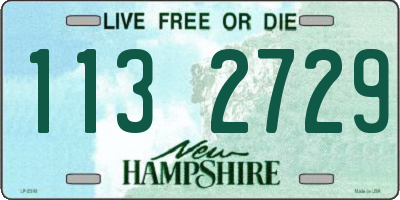 NH license plate 1132729