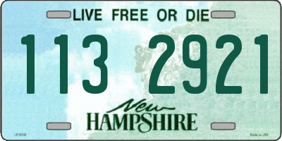 NH license plate 1132921