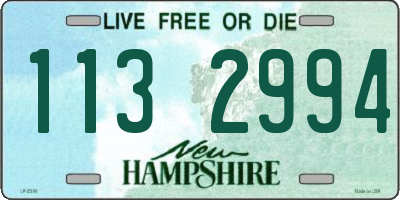NH license plate 1132994