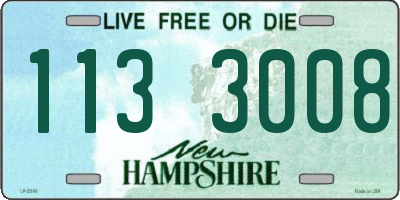 NH license plate 1133008