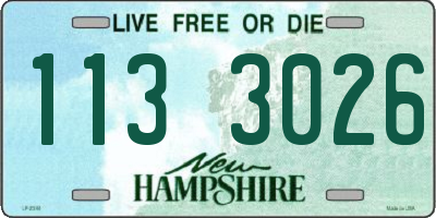 NH license plate 1133026