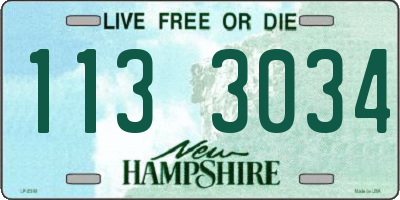 NH license plate 1133034