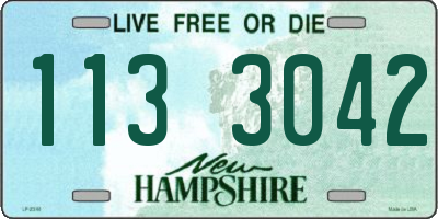 NH license plate 1133042