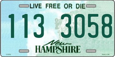 NH license plate 1133058