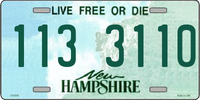 NH license plate 1133110