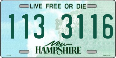 NH license plate 1133116