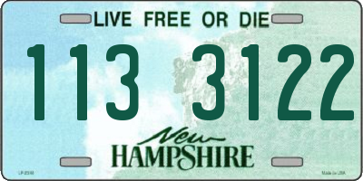 NH license plate 1133122